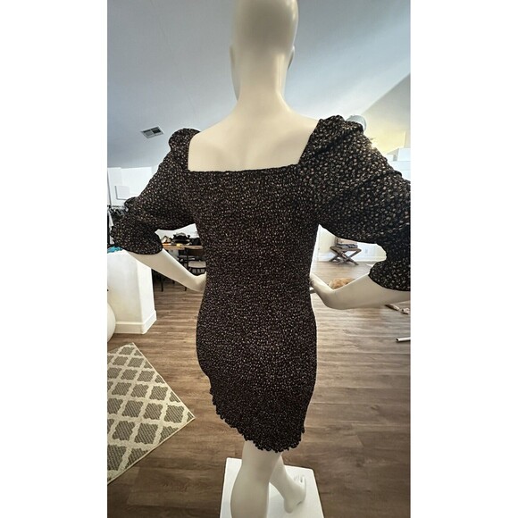 Womens All Over Smocking Dress Bodycon Ruched Elastic Curve‎ Hugging Size M/8/10 - Picture 10 of 16